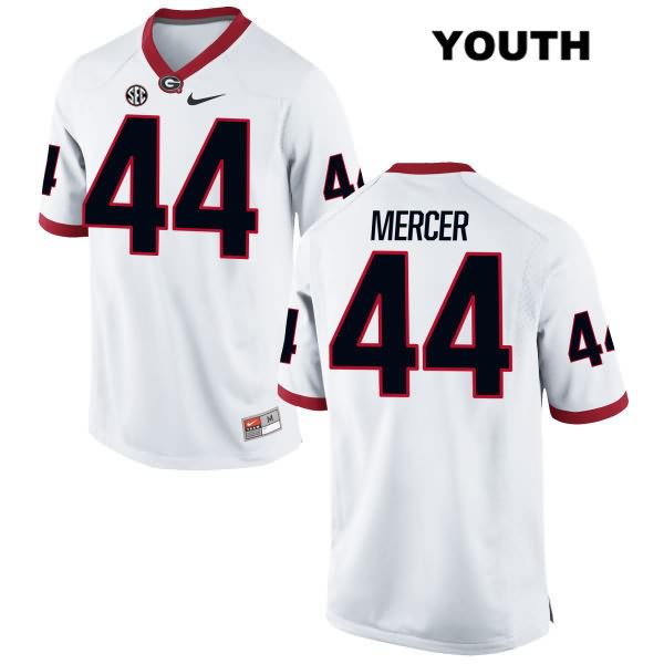 Georgia Bulldogs Youth Peyton Mercer #44 NCAA Authentic White Nike Stitched College Football Jersey TGC0556GE